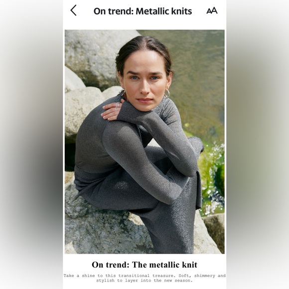 **ON HOLD*********.  Topshop Trinny Metallic mesh top - Picture 2 of 8